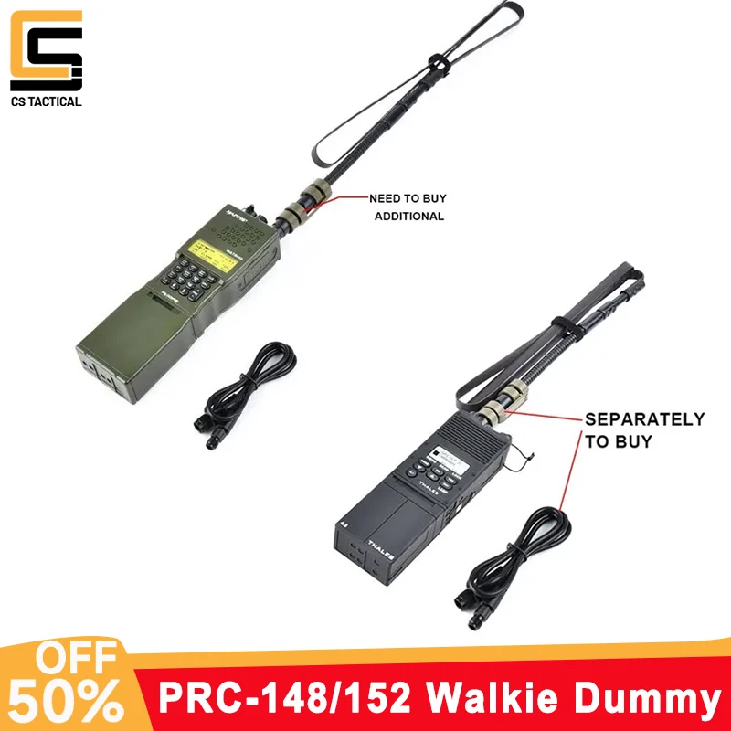 WADSN PRC-148/152 Talkie Walkie Folding Antenna Package Dummy Model Communication Case Non-functional Radio Box Interphone Shell