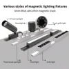 New Smart Magnetic Track Light 6MM-Thin Ultra Slim Surface Rail Led Flood Grille Spotlight Aluminum Tuya Zigbee 3.0 Black White 6