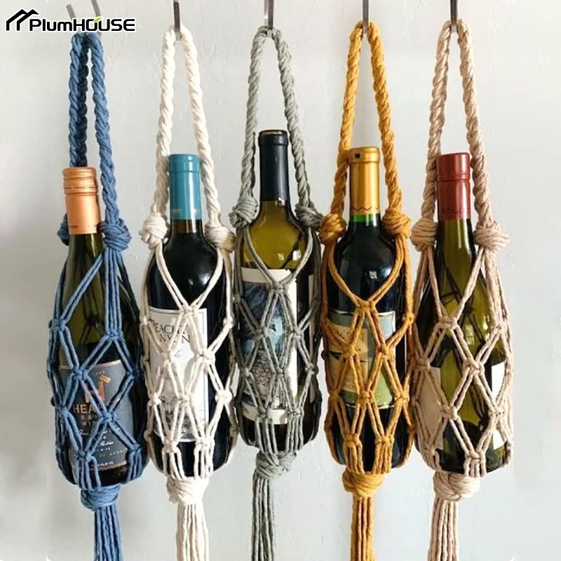 

Ручная плетеная Сумка для бутылок красного вина