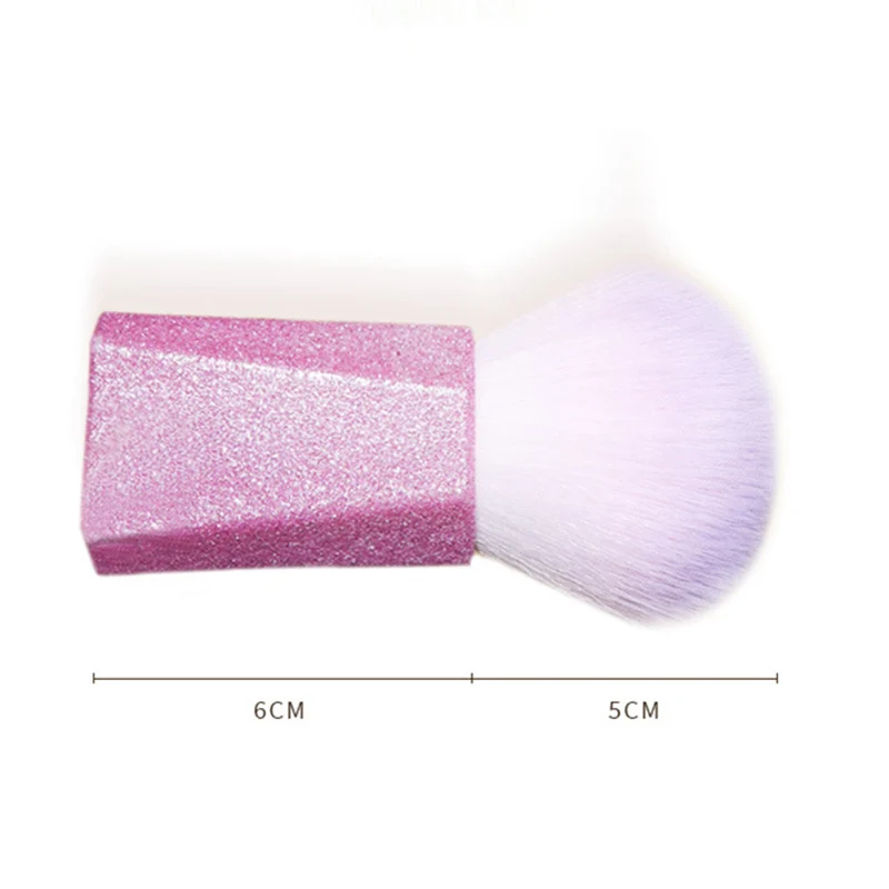 Nail Art Dust Brush Glitter Square Handle UV Painting Gel Cleaning Brushes Make Up Nail Art UV Powder Remover Manicure Tools 2