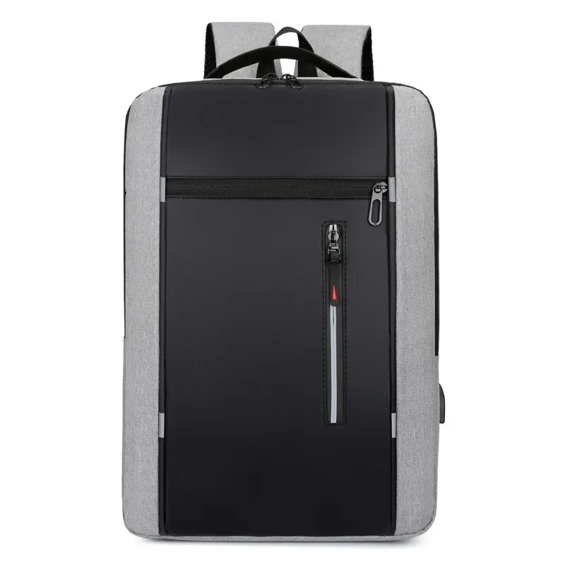  1 Pack 15.6 Inch Men's Business Computer Bag Multi-pocket High-capacity Usb Charging Work Commuting Backpack 
