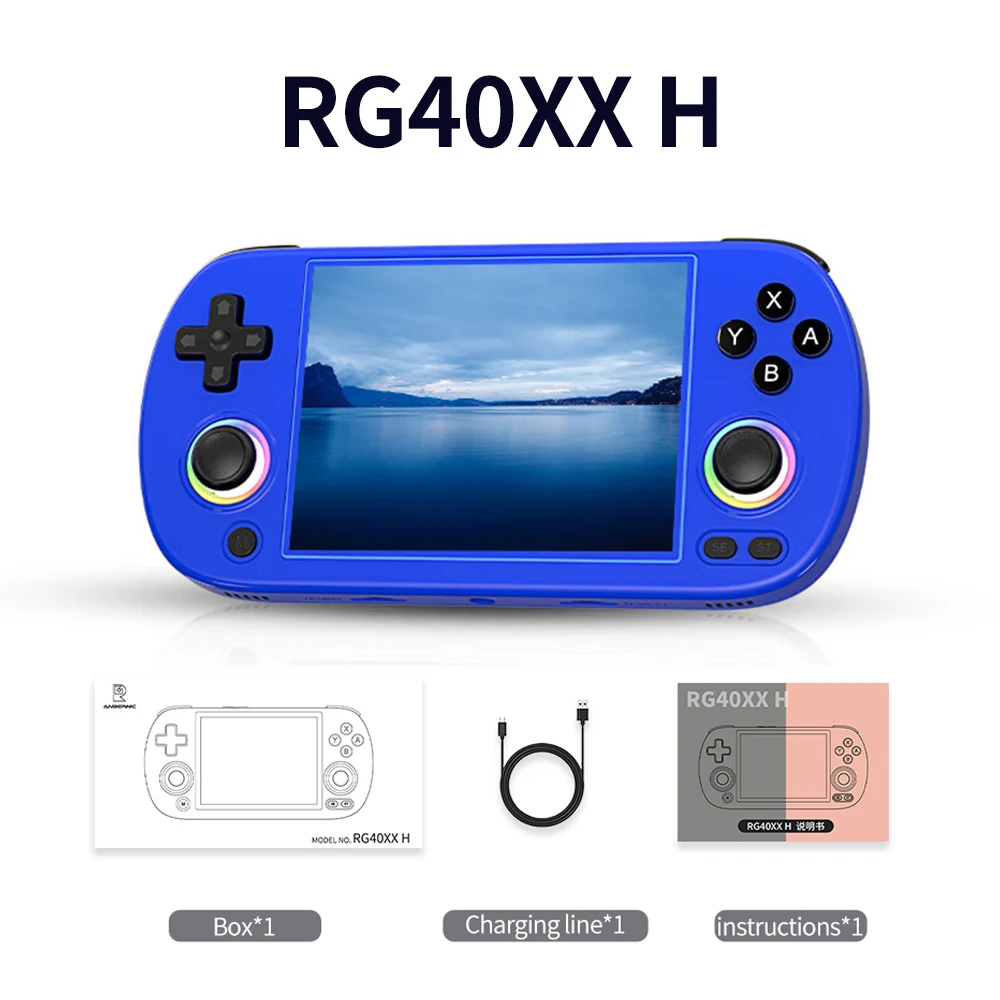 RG40XX H Handheld Game Console, Console de Videogames Retro, 4.0 "IPS Screen Joystick, Suporte 5G WiFi, Bluetooth, Iluminação RGB 11