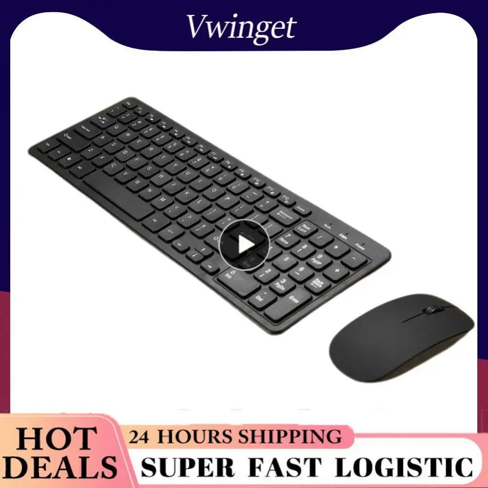 Tastiera Wireless Ultrasottile Universale Mouse Set Tastiera Ergonomica Al Cioccolato Tastiera Silenziosa Con Mouse Per Pc Portatile