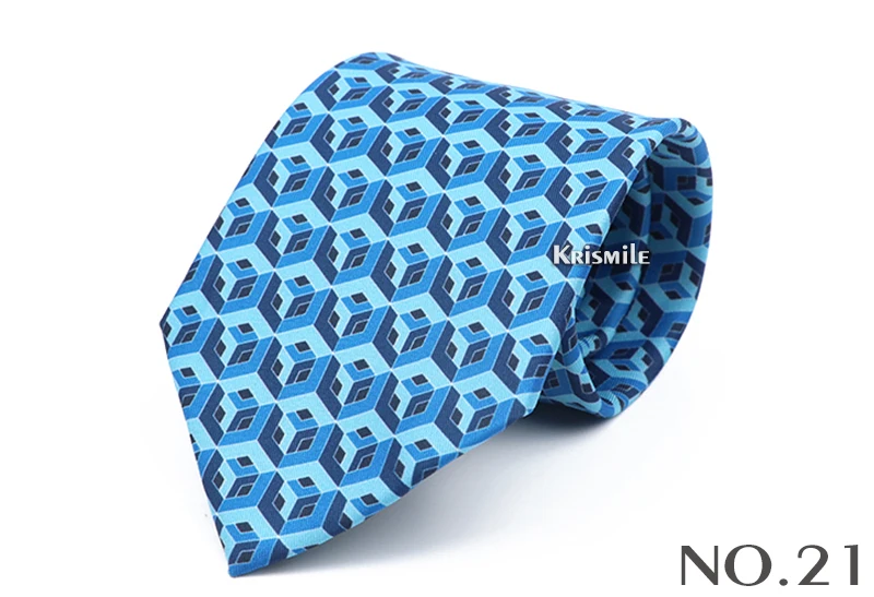 9cm Braun Blau Männer Krawatte Vintage Floral Geometrie Druck Krawatte Mens Hochzeit Business-Meeting Anzug Hemd Täglichen Tragen Zubehör – Detail 23