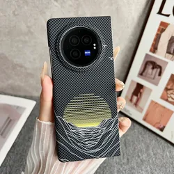 Carbon Fiber Moon Protective Back Cover Case for Vivo X Fold3 Pro (Black)