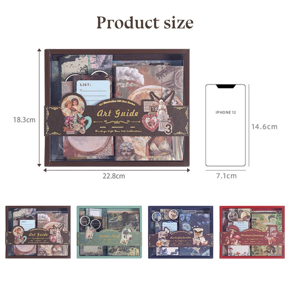 Scrapbooking Books Set Themed Gift Boxes DIY Diary Album Stickers Material Paper Journaling Set Students Stationery Supplies