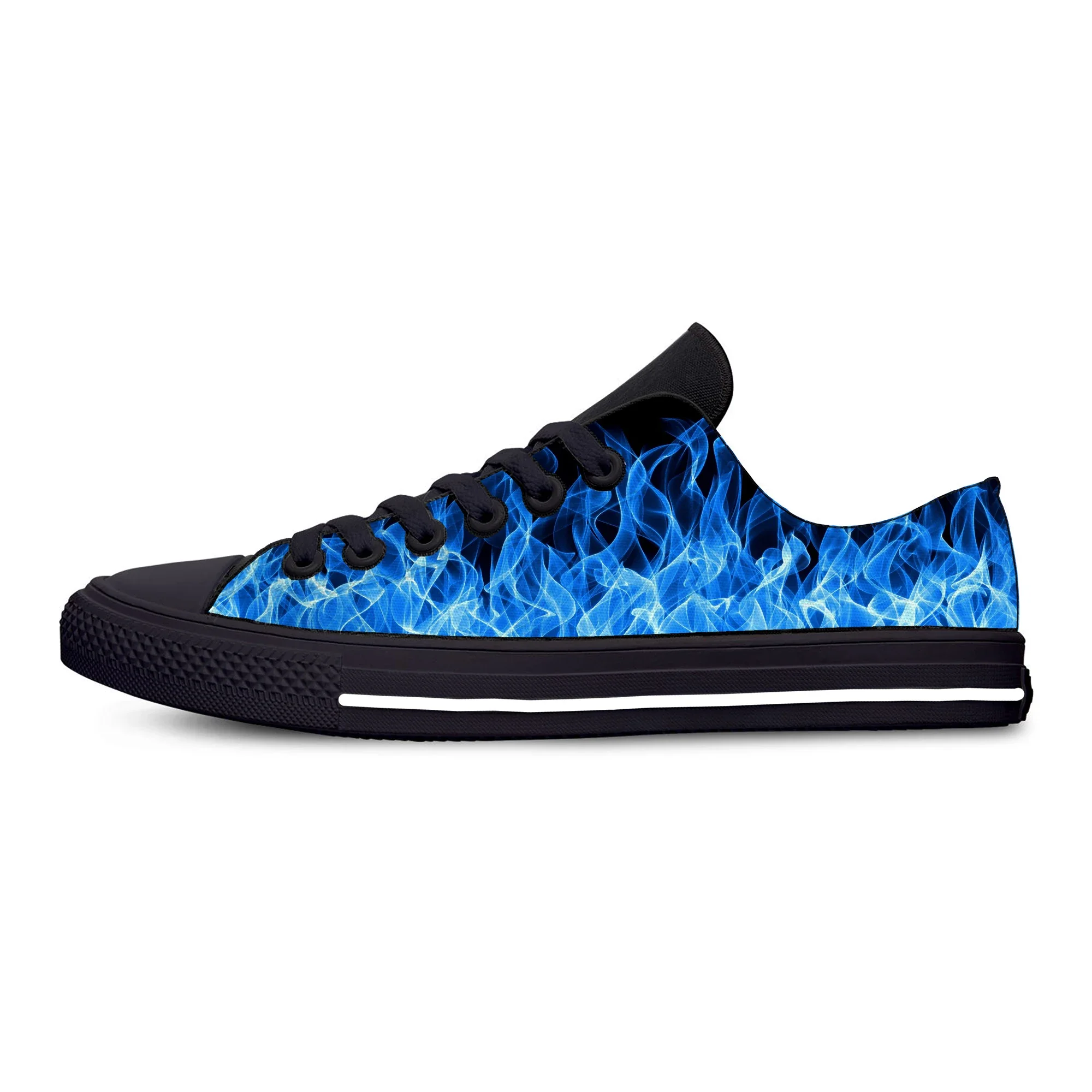 Hot Cool Summer Anime Cartoon Flaming Flame Fire Fashion Funny Casual Cloth Shoes Low Top Men Women Sneakers Classic Board Shoes