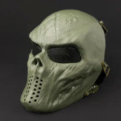 Skull Face Mask - Full Face Tactical Protective Gear for Versatile Outdoor and Costume Use (Green)