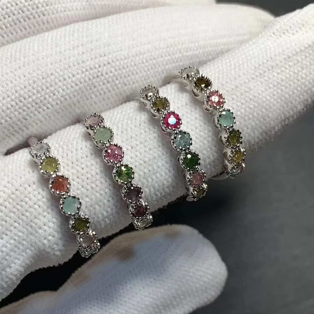 MM Natural Tourmaline Ring Adjustable Female Ring Jewelry for Women Gift Wholesale High Quality Vintage Fine