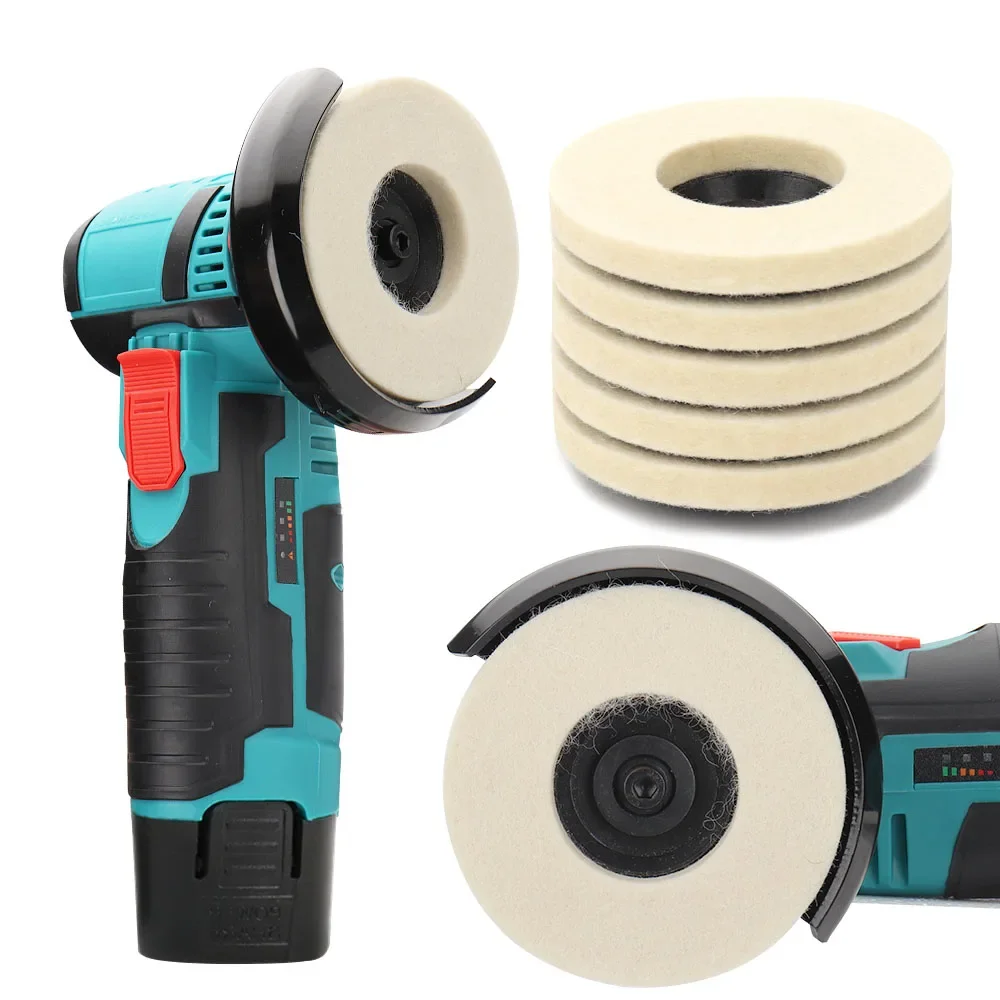 50mm/75mm Wool Polishing Wheel Polishing Pads Angle Grinder Wheel Felt Polishing Disc for Metal Marble Glass Ceramic 1PC