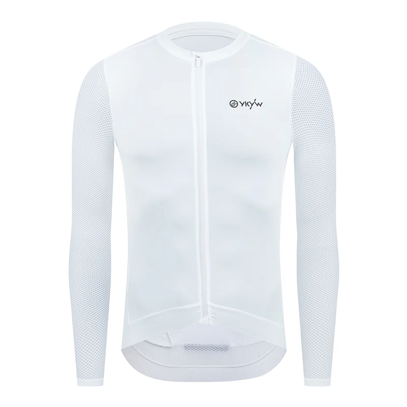 YKYWBIKE Radtrikot Langarm Atmungsaktiv Anti-Schweiß Herren Fahrradtrikot Rennrad Shirts Sommer Fahrradbekleidung – Detail 16