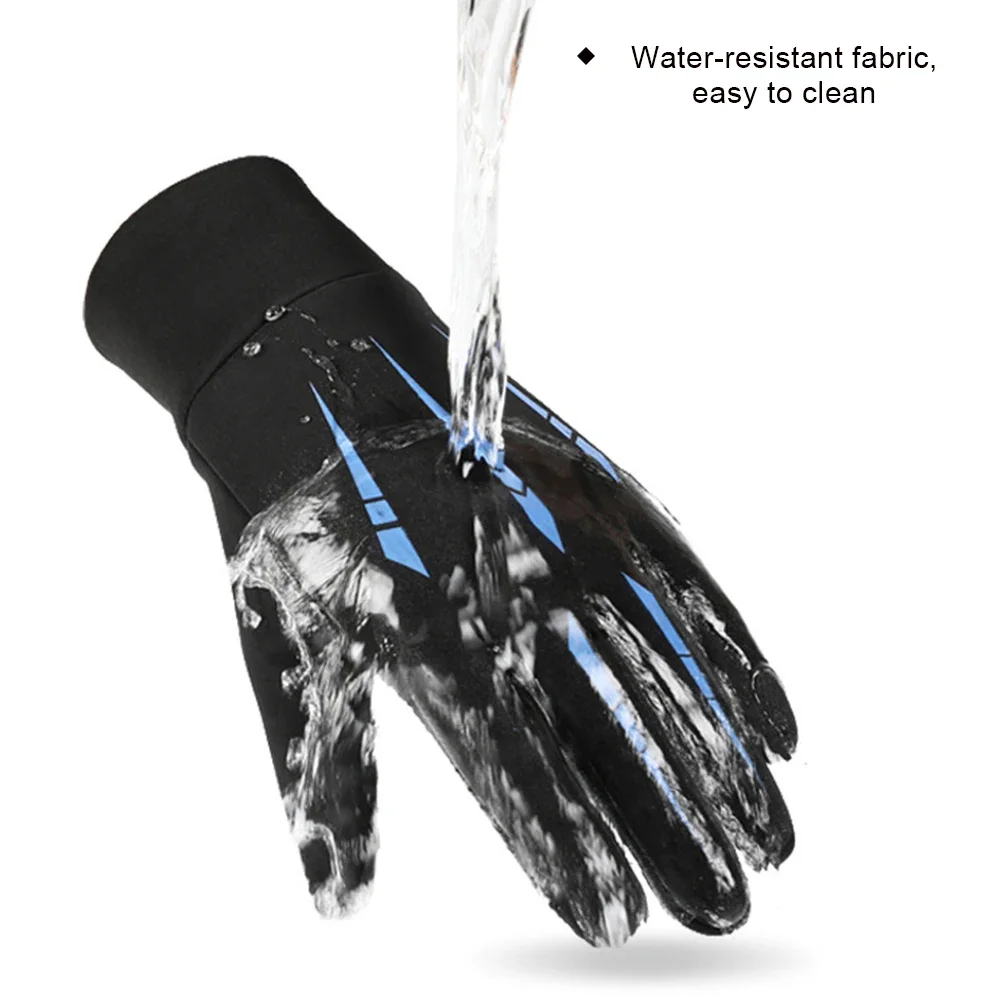 Women Men Gloves Copper Fiber Spandex Touch Screen Tips Gloves for Running Sports Winter Warm Football Hiking Driving Gloves