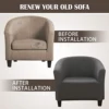 Stretch Club Chair Slipcover Spandex Barrel Chair Covers Printed Tub Living Room Armchair Covers Furniture Protector Sofa Cover 6
