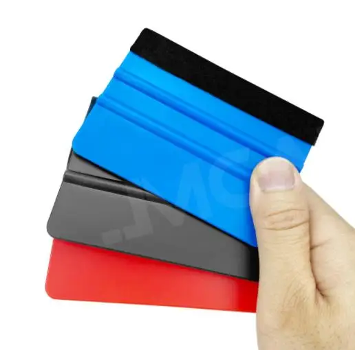 Auto Styling Window Ice Remover Cleaning Wash Car Scraper With Felt Squeegee Tool Film Wrapping 1 PCS car accessories