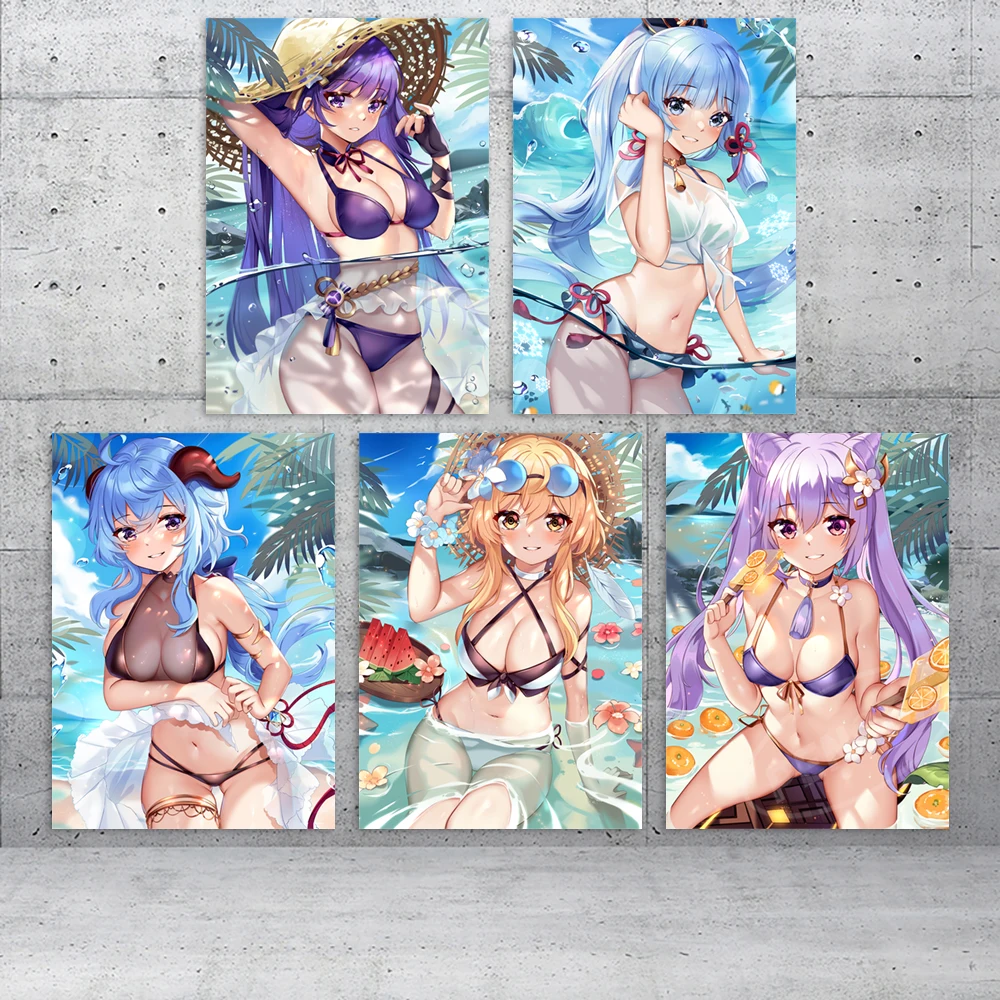 

Wall Artwork Genshin Impact Paintings Naganohara Yoimiya Pictures Hd Printed Home Keqing Poster Canvas Living Room Decoration