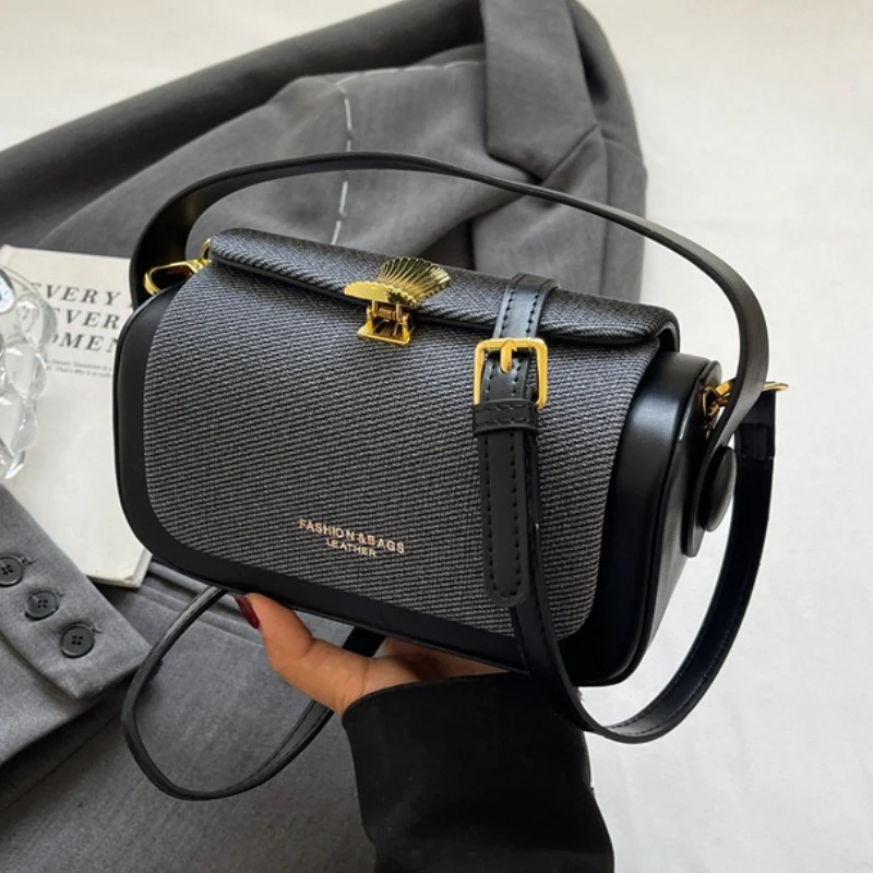 Small luxury crossbody bag with a square box design