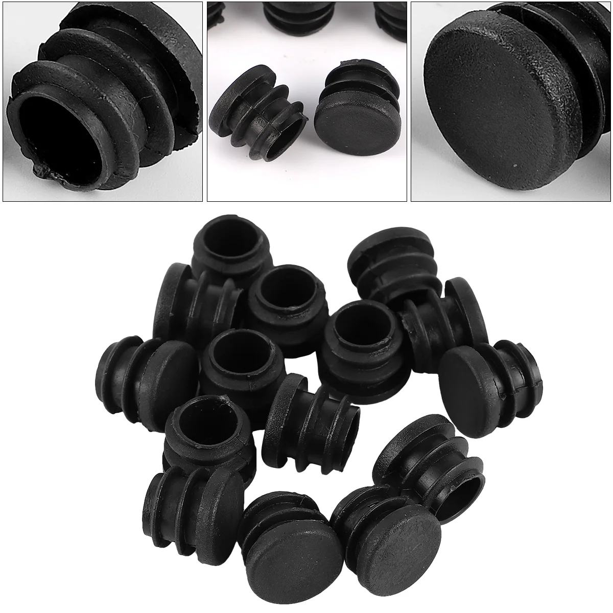 100 Pcs Chair Pad Plug Place Mats for Table Tube Bung Silencer Round Pipe Plastic Furniture Leg Insert End