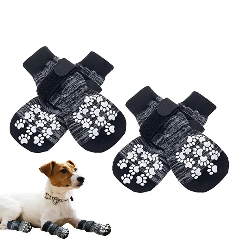 

Dog Grip Socks Velvet Lining Anti Slip Dog Paw Socks Washable Anti Scald Feet Pet Socks Puppy Shoes For Small Medium Large Dogs