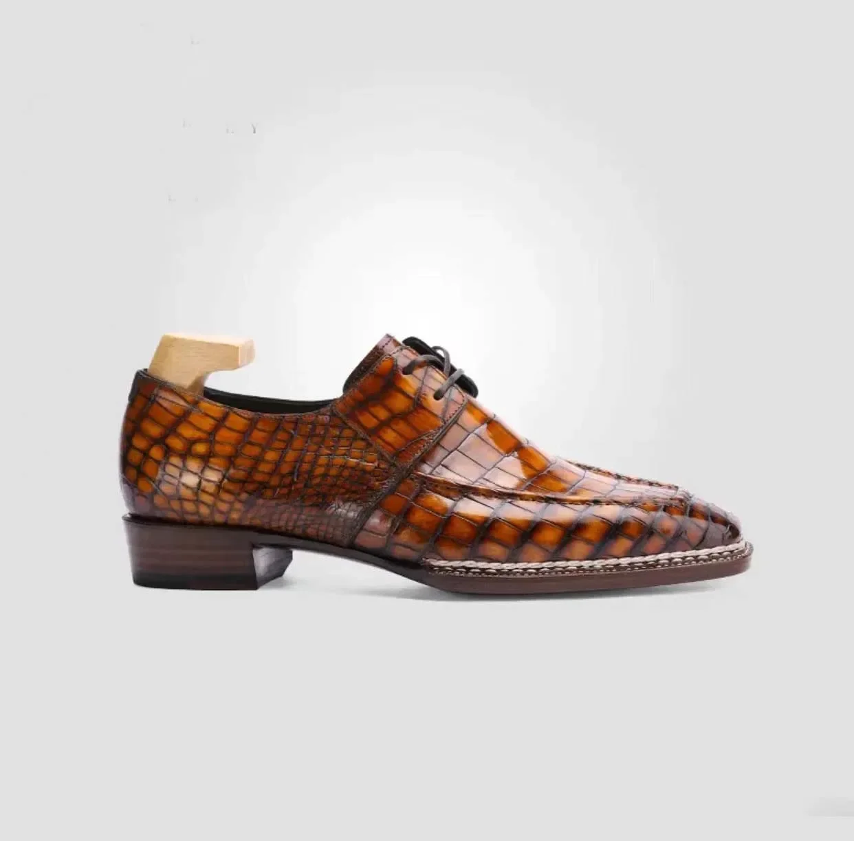 shenzhuangsanbao new men dress shoes male formal shoes men crocodile brush color