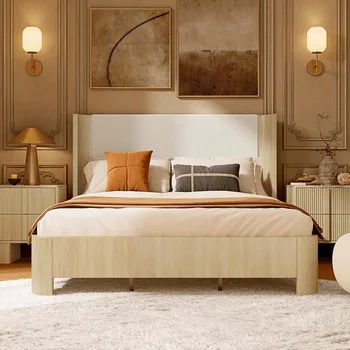 King Wingback LED Bed 1