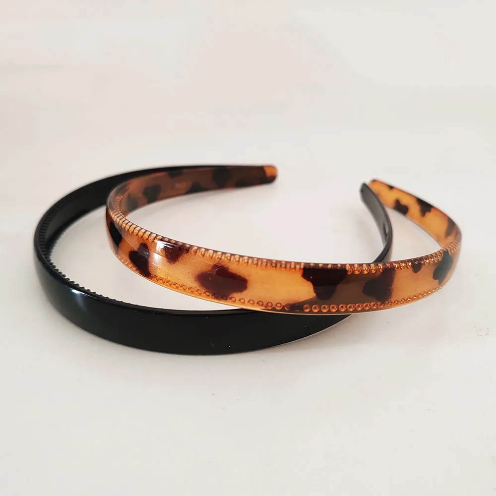 2pc Mode Europäischen und Amerikanischen 1,5 cm Breite Vintage Leopard Schwarz Haarbänder Stirnbänder für Frauen Mädchen Koreanische Haar Zubehör – Detail 5