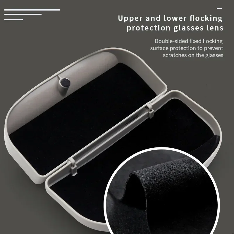 Magnetic Car Sun Visor Glasses Case Organizer
