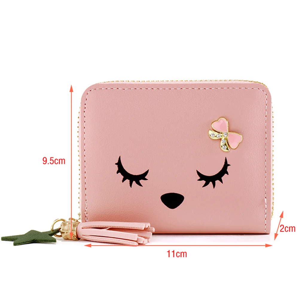 Women Ladies Leather Small Mini Wallet Card Key Holder Zip Coin Purse  Clutch Bag | eBay