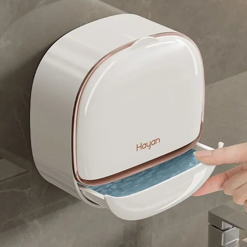 

Soap Dish Self Anti-dust Wall Draining Tray With Kitchen Bathroom for Shower Waterproof Holder Lid