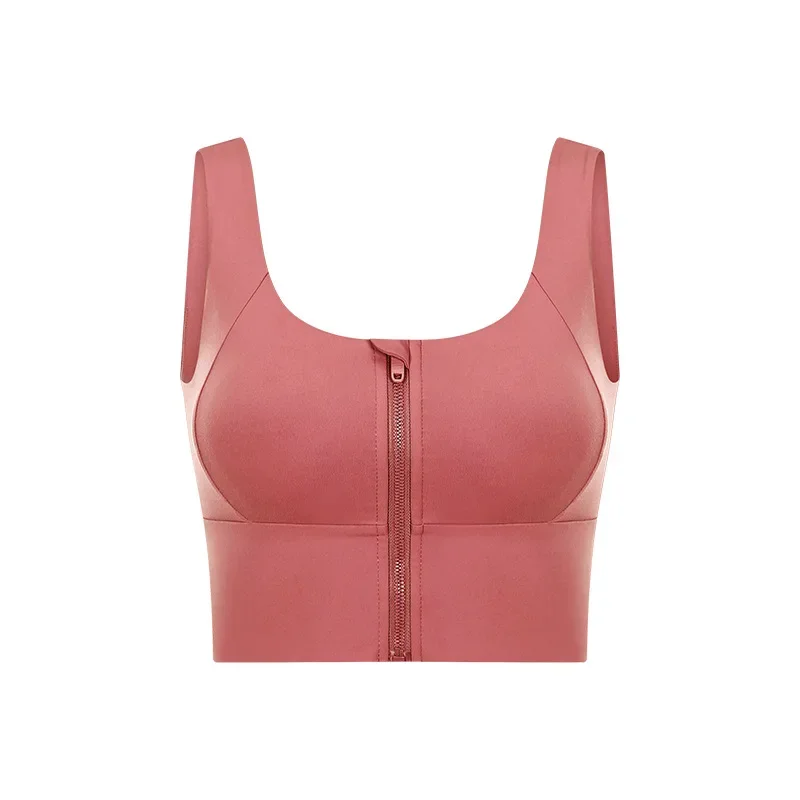 Solid Color Yoga Tight Sports Bras For Women Women's Fitness Zipper Bra Sportswear Woman Gym Training Female Crop Top