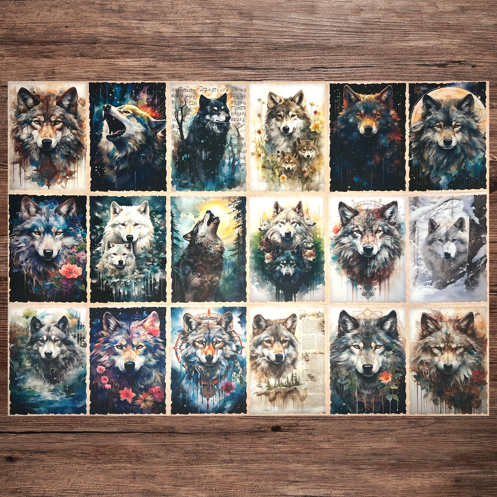 9Sheets A5 Size The Wild Colors Of The Wolf Junk Diary Magazine Scrapbooking Viguscraft