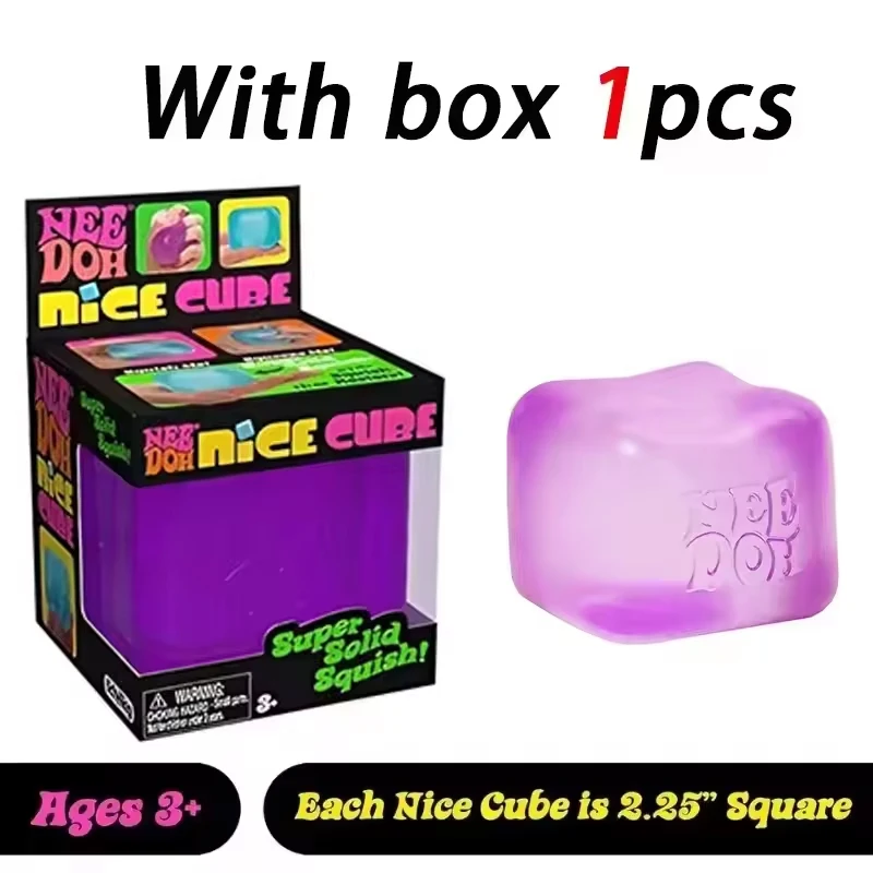 NeeDoh Nice Cube Super Solid Squish Sensory Fidget Toy NEW FAST SHIP