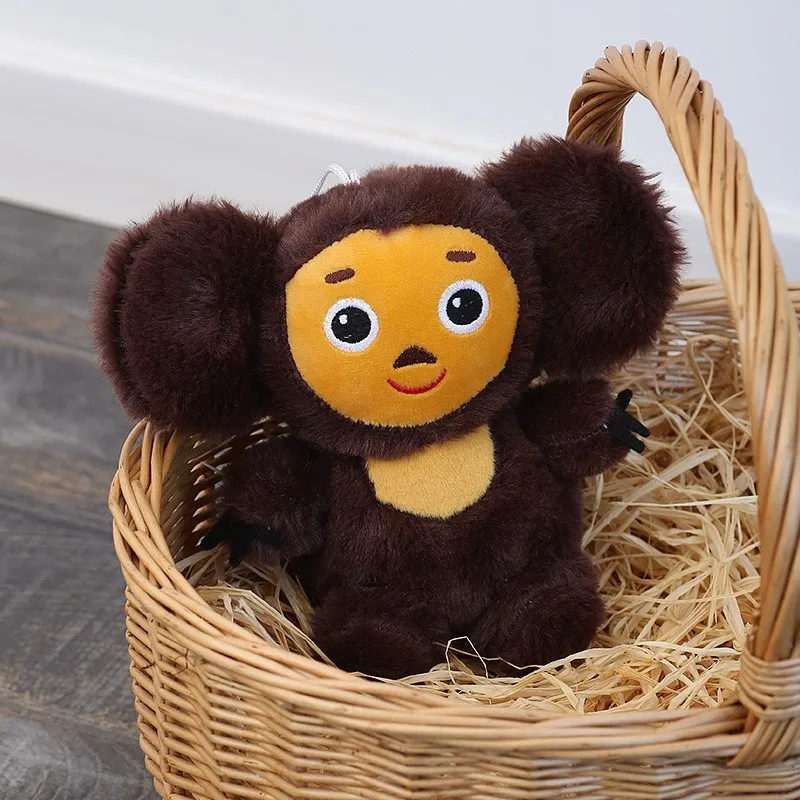 Cheburashka Monkey Keychain Plush Toy Cosplay 2023 Russia Movie Big Eyes  Monkey Kid Doll For Children Birthday Gift Costume Prop - AliExpress