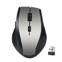 High - Performance 2.4GHz Wireless Gaming Mouse with USB Receiver (Silver)