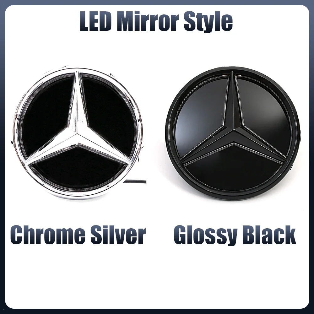 메르세데스 벤츠 GLC GLE GLS-클래스 2016-2019용 프론트 그릴 LED 스타 엠블럼 라이트 배지