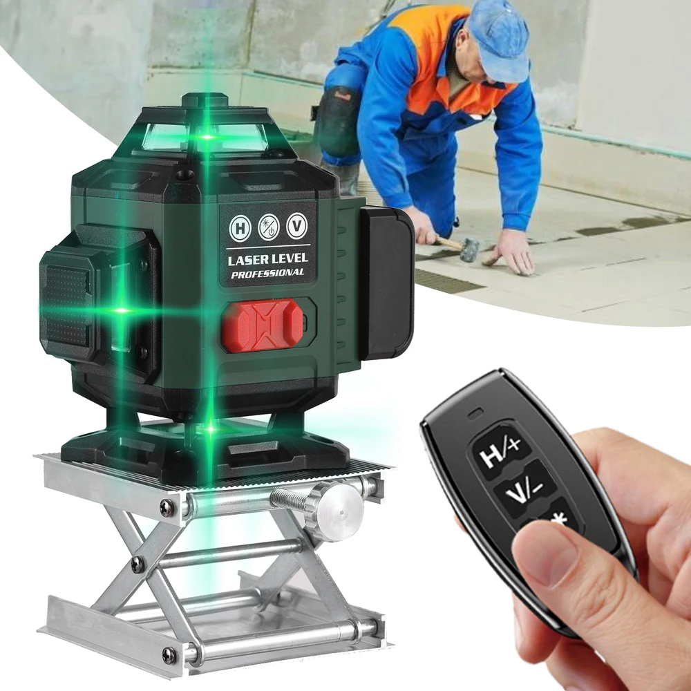 4d16LinesLaserLevelProfessionalLaserLevelingDeviceGreenBeam