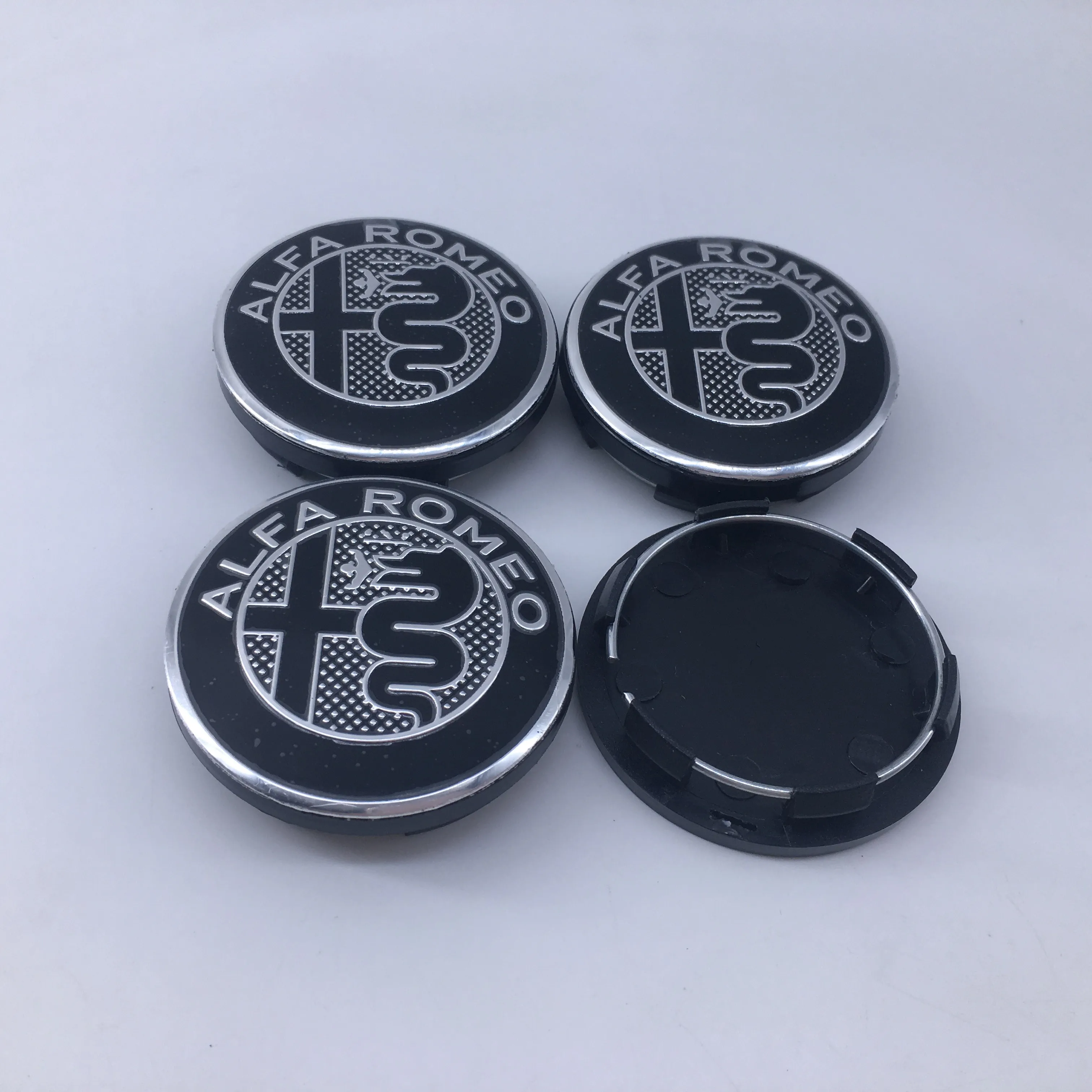 Set of 4 Premium 50MM Car Emblem Wheel Center Covers Hub Cap Stickers