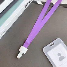 

5pcs/pack Purple Hang Neck Strap Hook Nurse Credentials Badge ID Card Holder Protector Case Professional Factory Can Custom Logo