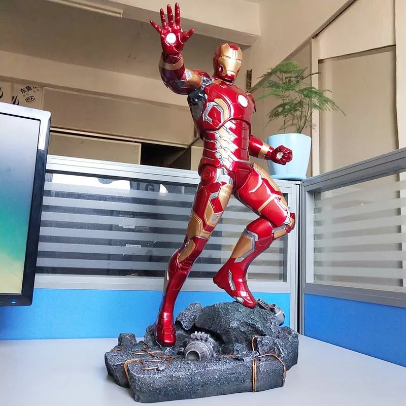 

Marvel 50cm Anime Iron Man Avenger Alliance 4 Resin Statue Bedroom Decoration Model Mk43 Big Decoration Christmas Birthday Gift