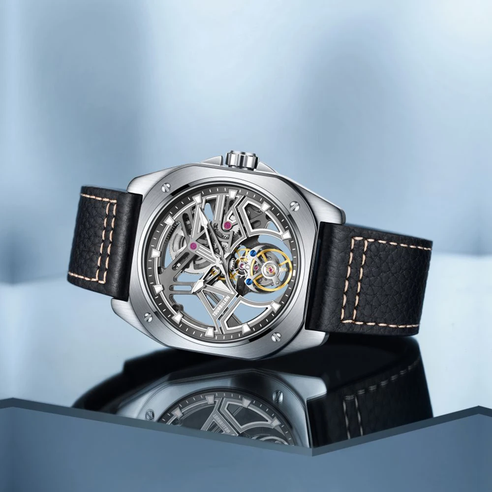 AESOP Tourbillon Watches For Men Mechanical Fashion Watch Waterproof Skeleton Tourbillon Movement Sapphire Mirror NEW