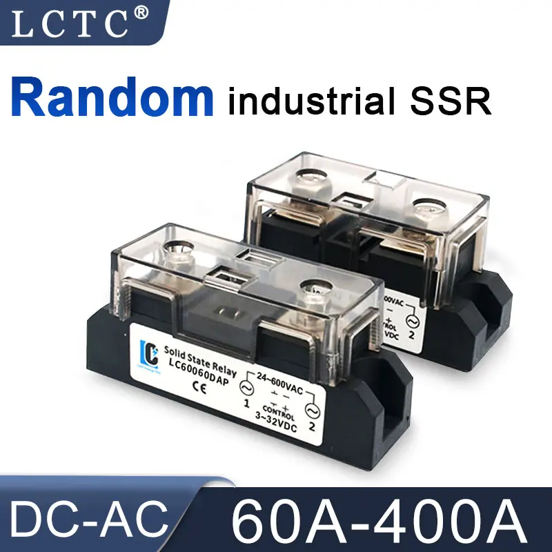 

Random Industrial SSR 60A 80A 100A 120A 150A 200A 250A 300A 350A 400A DC to AC High Power SSR Heavy duty Solid State Relay