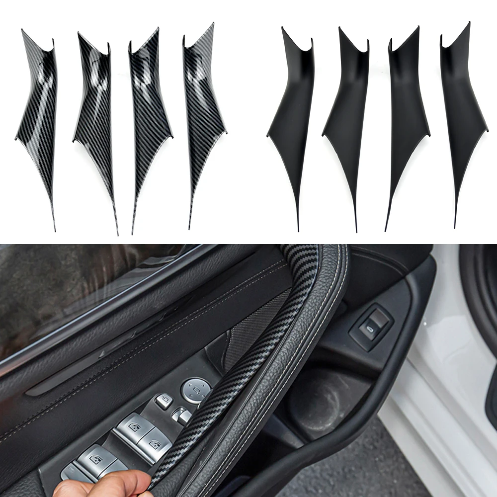 

Interior Carbon Fiber Texture Door Handle Pull Protective Cover Trim For BMW 5 Series G30 G38 525li 528 530 540 2018 2019 2020