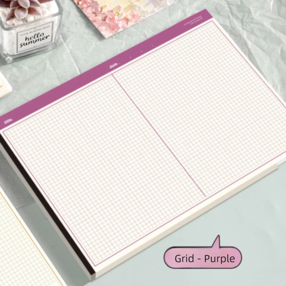 Eco-Friendly B5 Notebook with Horizontal Tearable Pages - 20 Sheets