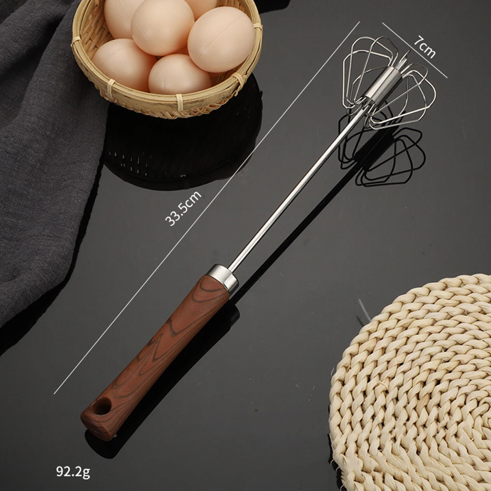 Semi-automatic Egg Beater 304 Stainless Steel Egg Whisk Manual Hand Mixer  Self Turning Egg Stirrer Kitchen Accessories Egg Tools - AliExpress