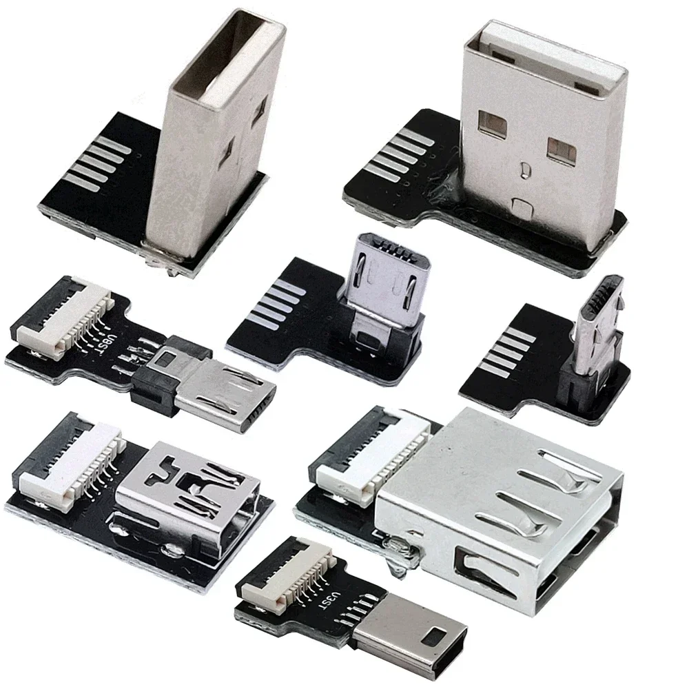 

FFC Mini Micro USB Band Cable 90 FPV Flat Soft Flessibile FPC Charge FPV P5Stenless Monitor cardanico palmare 5CM-100CM