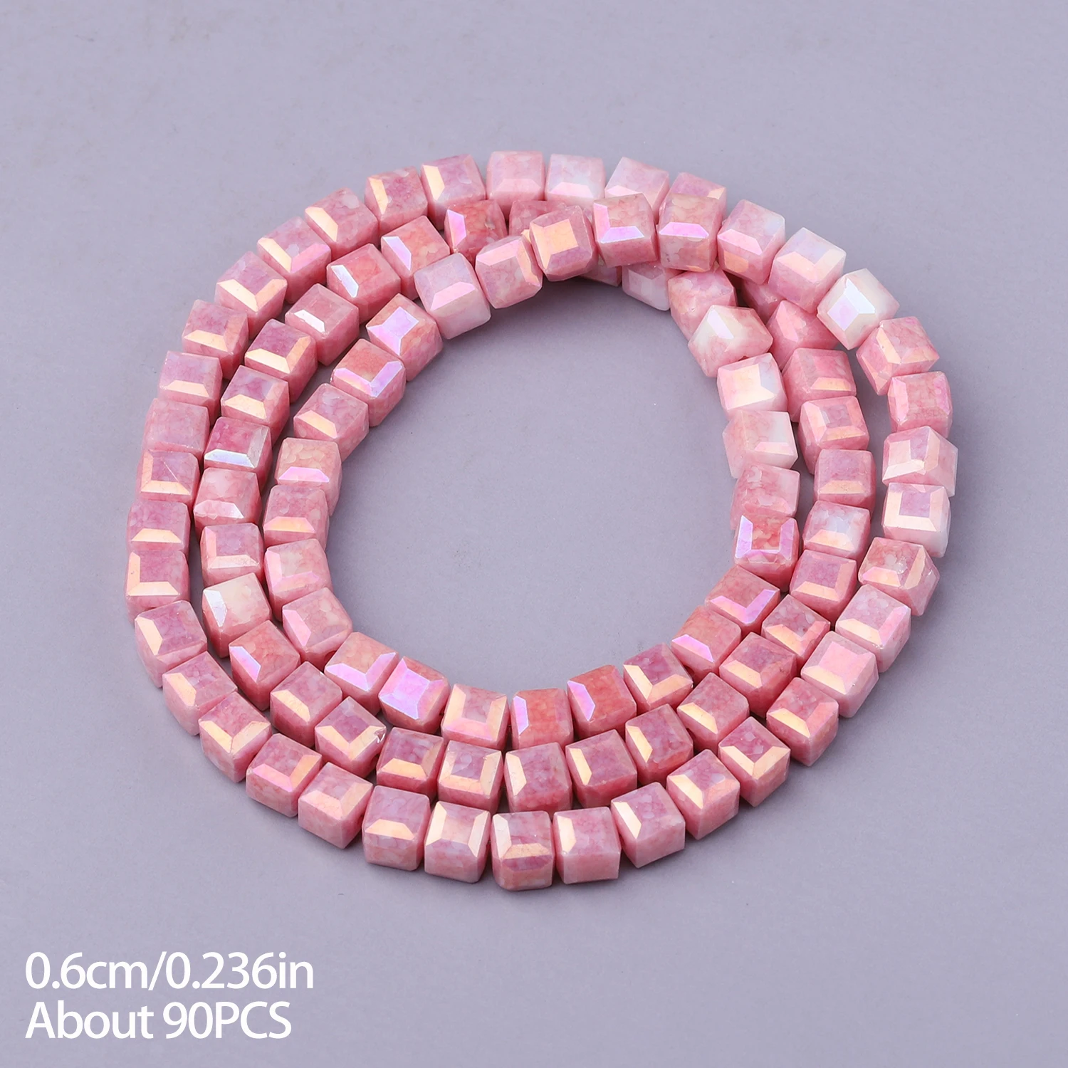 Light Dream Series Crystal Cube Beads for DIY Jewelry and Bracelets