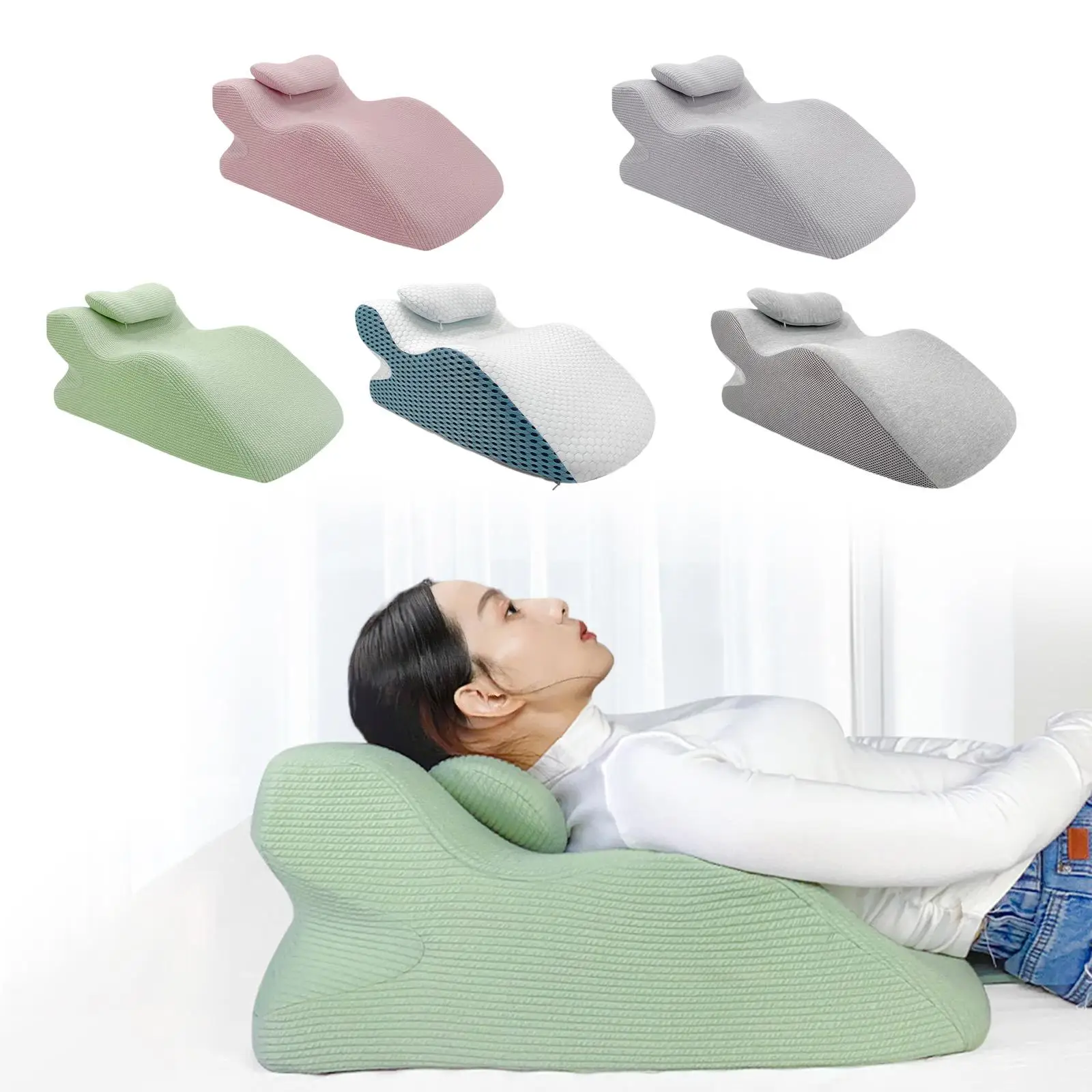 Face Down Pillow Prone Pillow Washable Cover Soft Ergonomic Support Pillow Wedge Pillow for Sleeping Relaxing Reading
