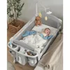 5 in 1 Baby Bassinet Bedside Sleeper, Baby Bedside Crib 5 Functions,Bedside Sleeper, Bassinet Crib, Changing Station for Newborn 1