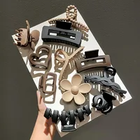 11pcs Women's High-End Frosted Shark Clip Set Back Head Hair Accessories Elegant Hairdressing Headwear 6