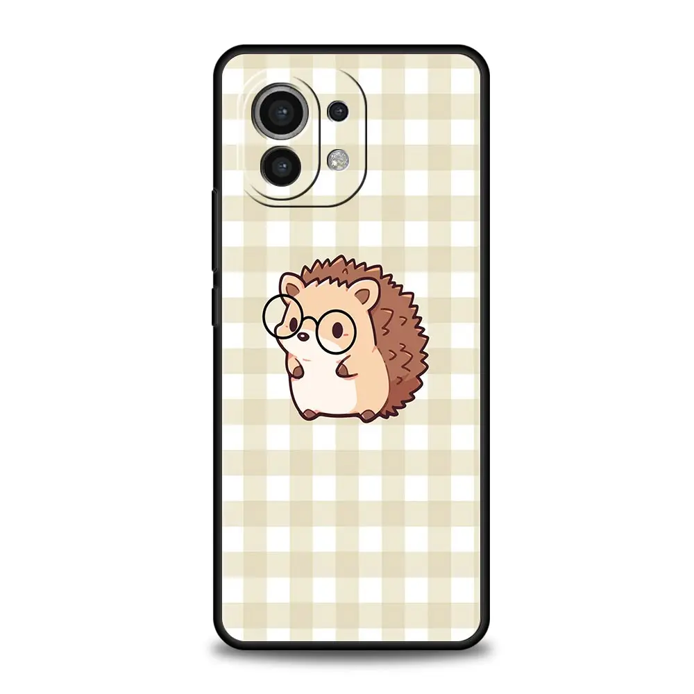 Adorable Hedgehog Illustrated Phone Case Cover