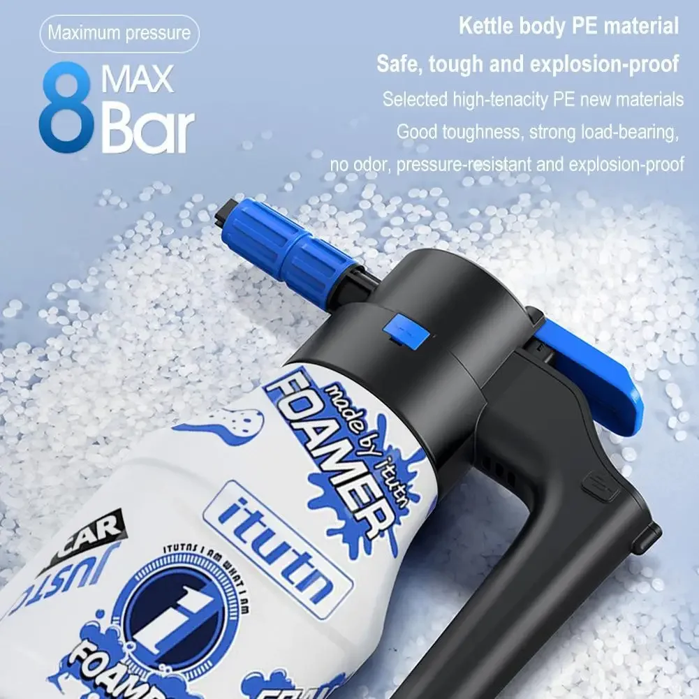 1.5L Foam Generator For Car Wash Electric Foam Sprayer 2600mAh Lithium Battery Foam Lance Car Wash Towel Foam Wash Endurance 5